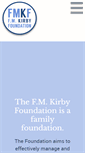 Mobile Screenshot of fmkirbyfoundation.org